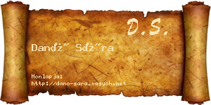 Danó Sára névjegykártya
