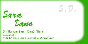 sara dano business card